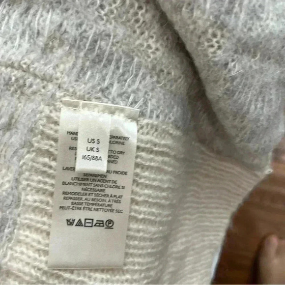 Free People Like A Diamond Size S Knit Sweater Coat Pockets Gray - Picture 10 of 12